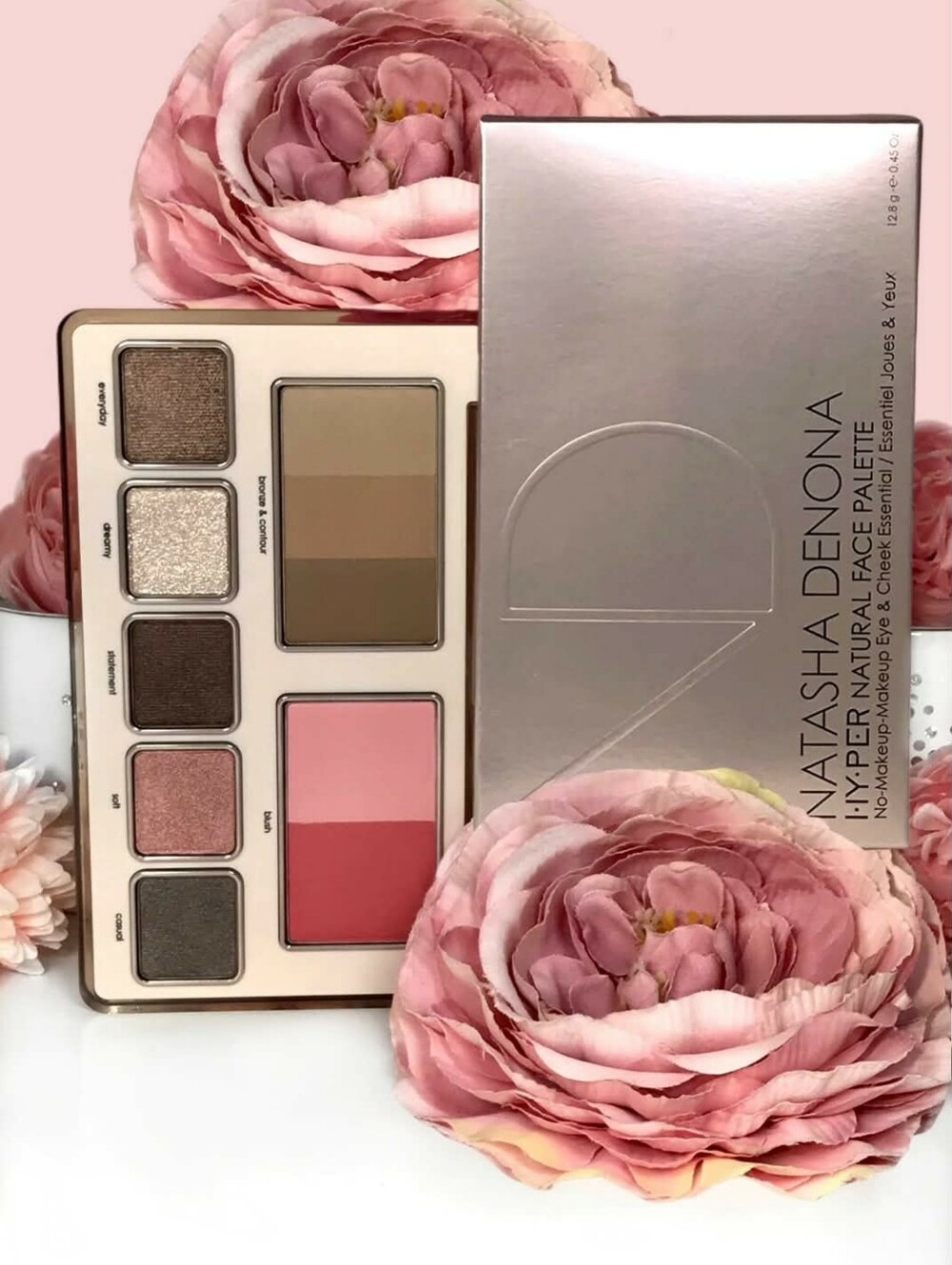 Natasha Denona Hy-per Natural Face Palette - Eyes & Cheeks 12.75g *BNIB!